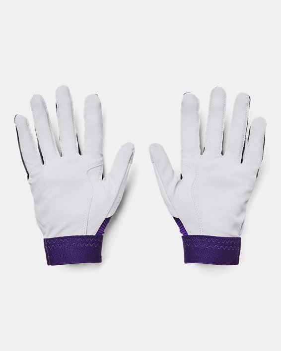 Boys' UA Clean Up 21 Batting Gloves, Purple, pdpMainDesktop image number 1